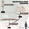 Costway 15FT Double-Sided Twin Patio Umbrella Sun Shade Outdoor Crank Market Base Beige/Coffee/Grey/Orange/Navy/Turquoise/Wine